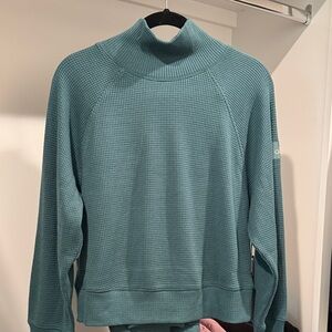 ALO Yoga Teal Waffle-Knit Jumpsuit Set